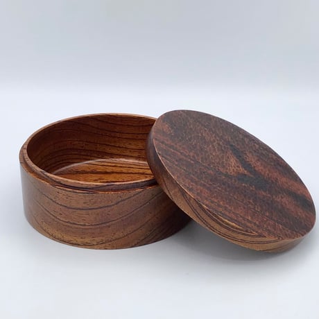 【沖縄の木漆工】　あさと木漆工房　お弁当箱　直径14cm