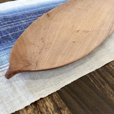 【沖縄の木漆工】　工房ぬりトン　月桃の葉皿　大