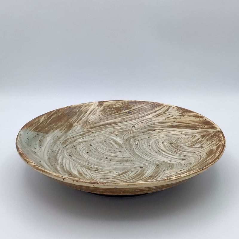 沖縄の陶器・やちむん】 金城宙矛 刷毛目皿 B | 沖縄のうつわ