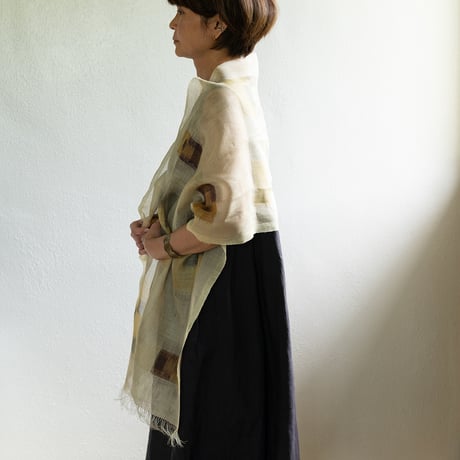 宮古麻織草木染めストール