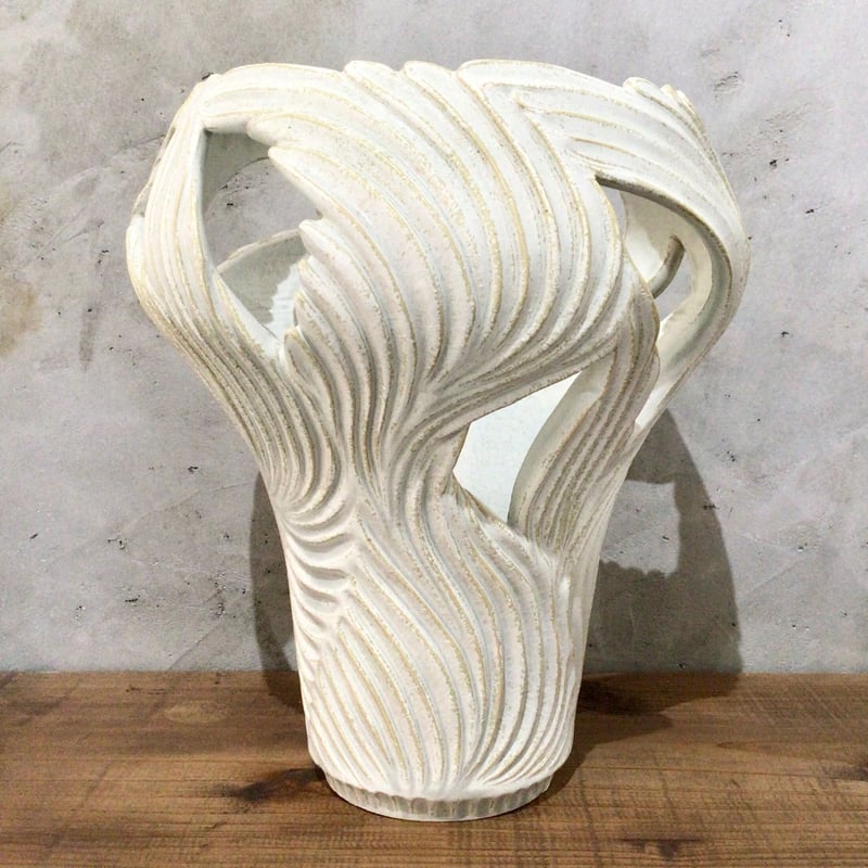 花瓶 沖縄 陶芸 沖縄の陶器・やちむん】 新里竜子 南端ポタリー 花器 大B | 沖縄の