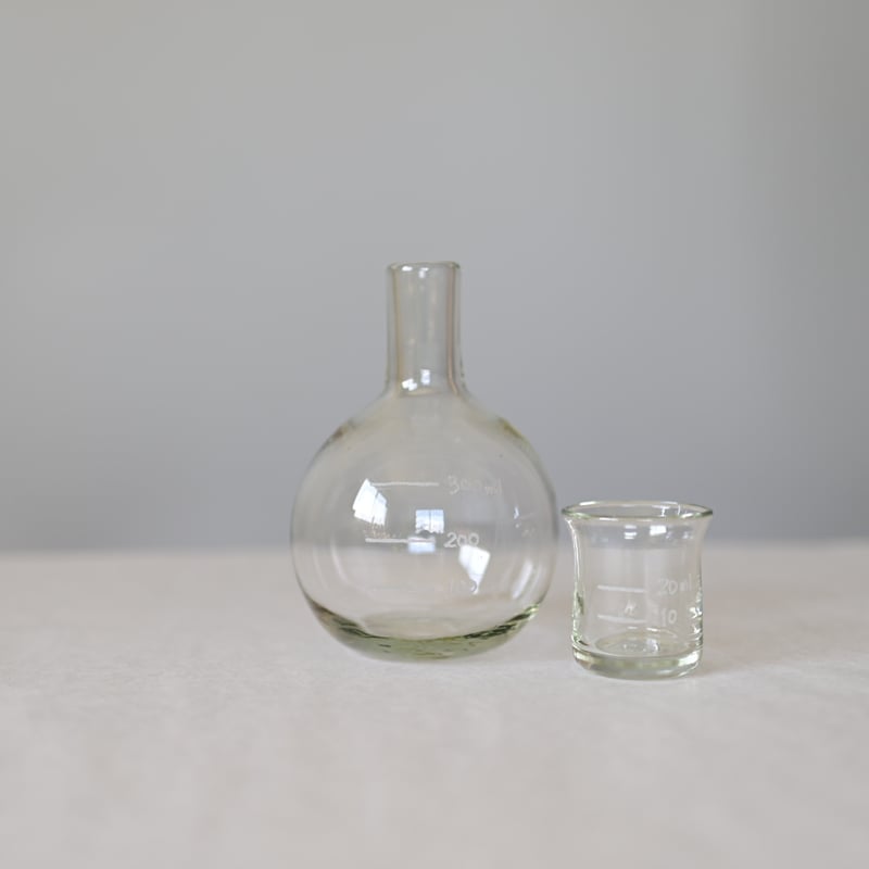 沖縄の琉球ガラス】 再生ガラス工房てとてと フラスコ型酒器セット