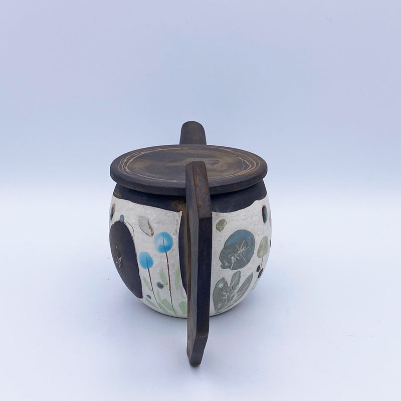 沖縄やちむんおなが家陶芸作家1点もの蓋物