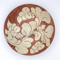 沖縄のやちむん【壺屋焼き】國場陶芸　赤絵8寸皿