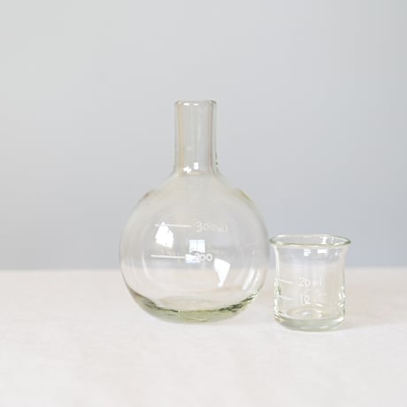 【沖縄の琉球ガラス】　再生ガラス工房てとてと　フラスコ型酒器セット