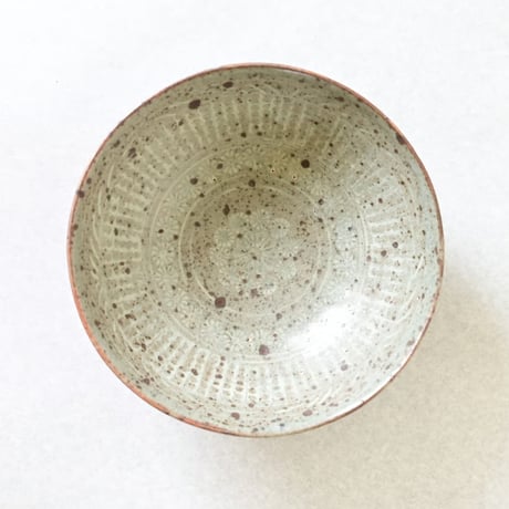 花三島　抹茶茶碗