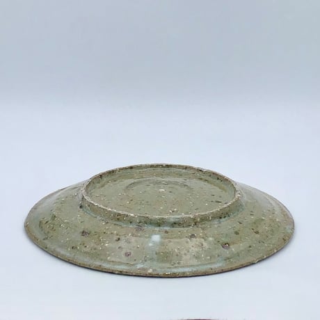 【沖縄の陶器・やちむん】　金城宙矛　7寸灰釉皿