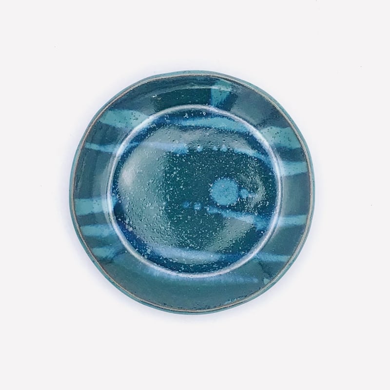 沖縄の陶器・やちむん】 西表焼青烽窯 タタラ丸皿 小 | 沖縄のうつわ
