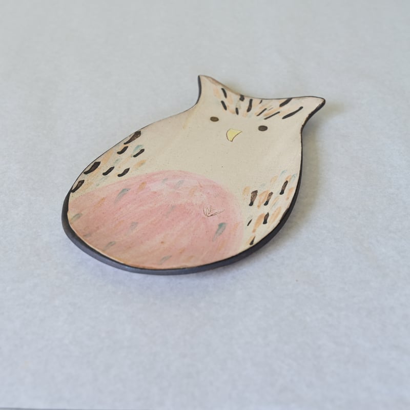 沖縄の陶器・やちむん】 土の種 ミミズク皿 | 沖縄のうつわ、やちむん