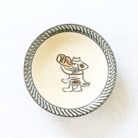 エジプト紋4寸皿 d