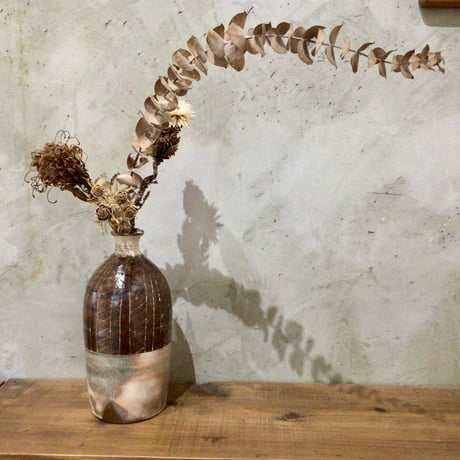 【沖縄の陶器・やちむん】　西表焼青烽窯　徳利　大