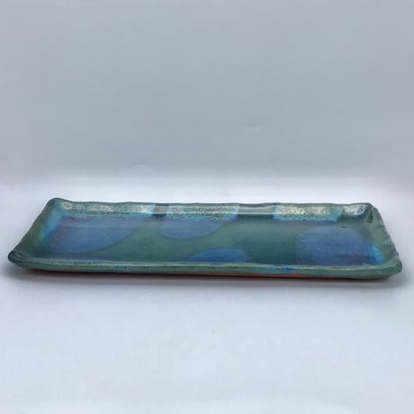 【沖縄の陶器・やちむん】　西表焼青烽窯　長板皿