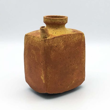 【沖縄の陶器・やちむん】　陶factory509　ツイデツガレテ角瓶　黄
