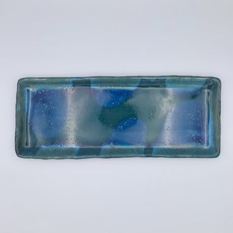 【沖縄の陶器・やちむん】　西表焼青烽窯　長板皿