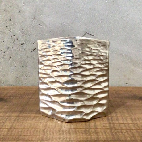 【沖縄の金細工・琉球錫器】 金細工まつ　純錫一輪挿し