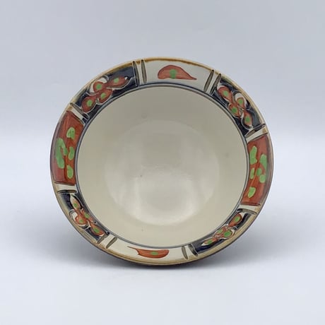 【沖縄の器・やちむん・壺屋焼】　國場陶芸　赤絵　4.5寸　広鉢　E