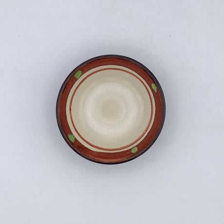 【沖縄の器・やちむん・壺屋焼】　國場陶芸　赤絵　3寸皿　B