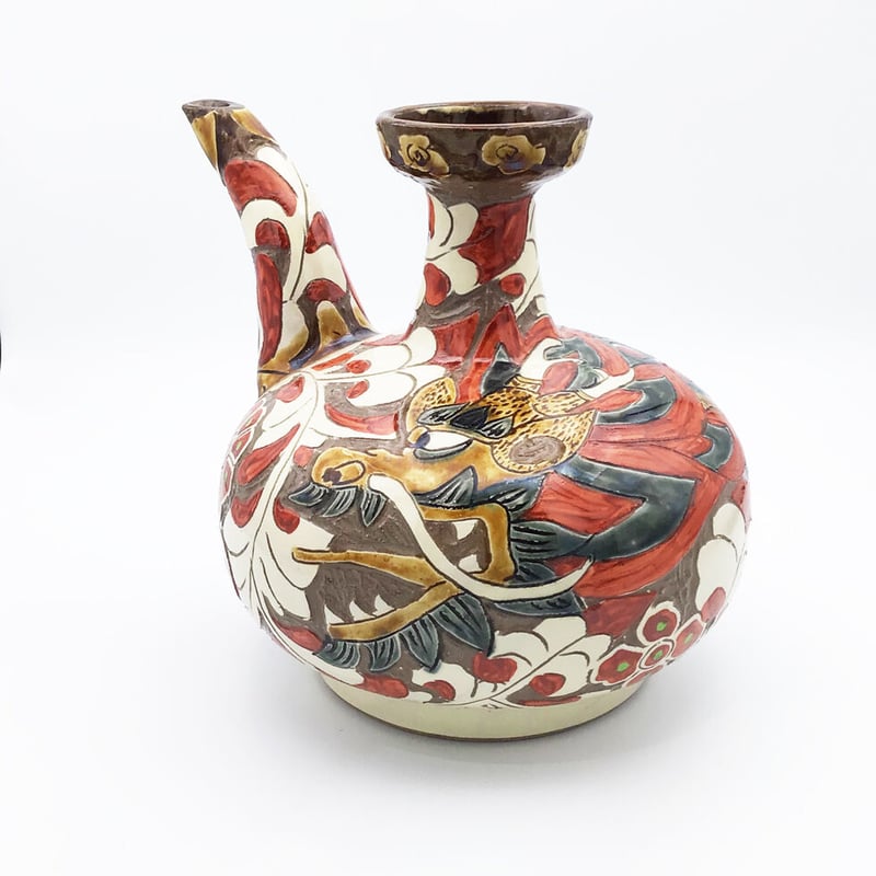 壺屋焼　仁王窯　抱瓶　蟹の絵　琉球　沖縄民藝　やちむん 壺屋焼 仁王窯 抱瓶 蟹の絵 琉球 沖縄民藝 やちむん - メルカリ