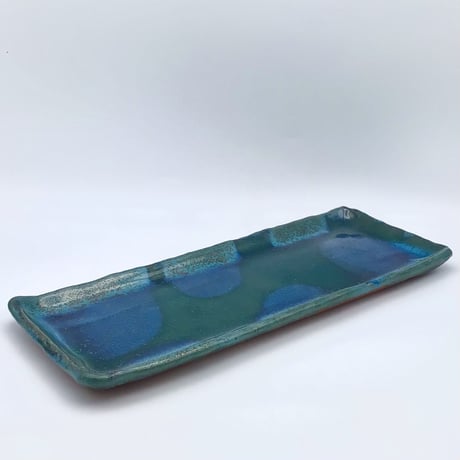 【沖縄の陶器・やちむん】　西表焼青烽窯　長板皿