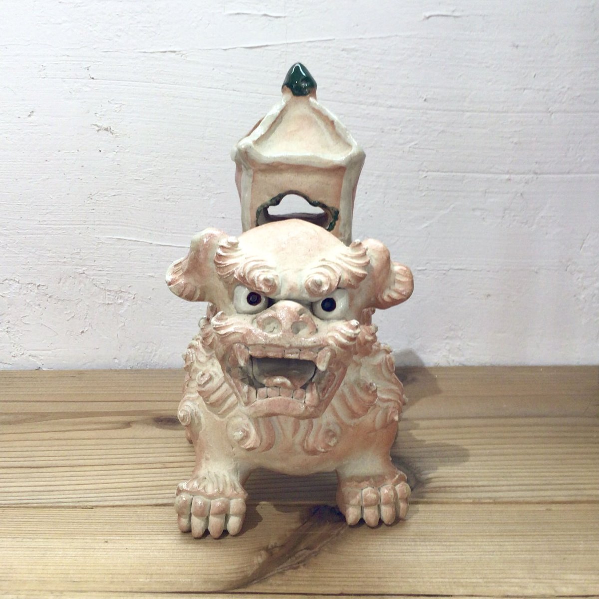 【定価の50%OFF】手捻岩獅子＠大海 陽一 上焼 シーサー 置物 沖縄県産 定価の50%OFF】手捻岩獅子＠大海 陽一 上焼 シーサー 置物 沖縄県産