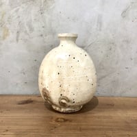 【沖縄の陶器・やちむん】　金城宙矛　粉引扁壺