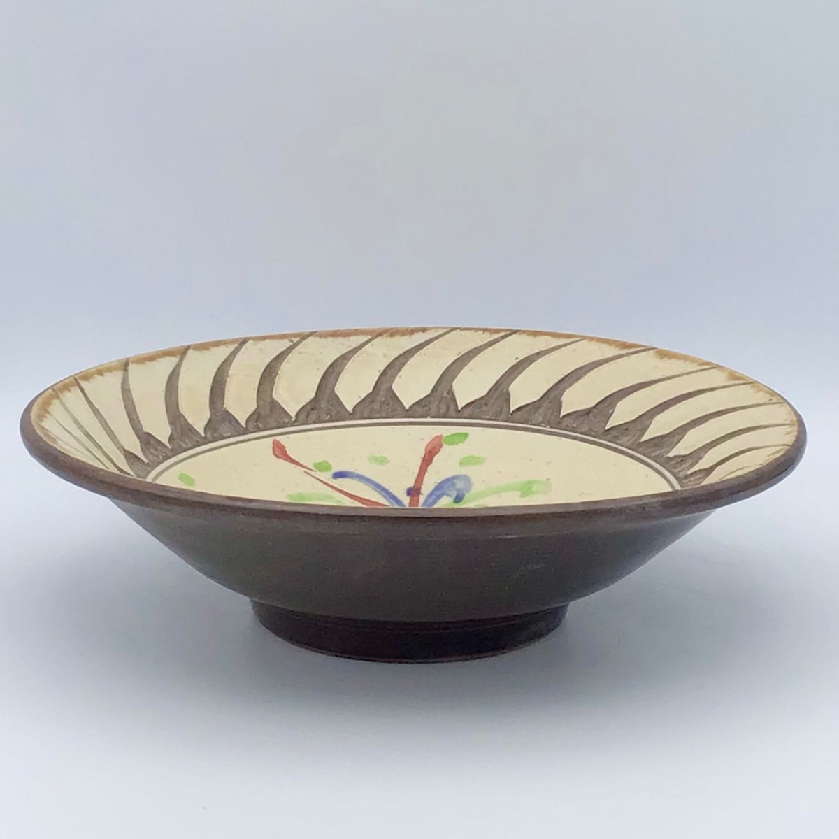 沖縄　やちむん　　7.5寸皿　 赤絵　飾り皿　壺屋焼 沖縄の器・やちむん・壺屋焼】 國場陶芸 赤絵 7寸皿 H | 沖縄の