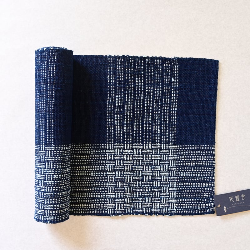 509mn21◇未仕立て 八重山みんさー織 沖縄 琉球 藍染 手織 反物◇ 5278612700_1024x1024.jpg?v=