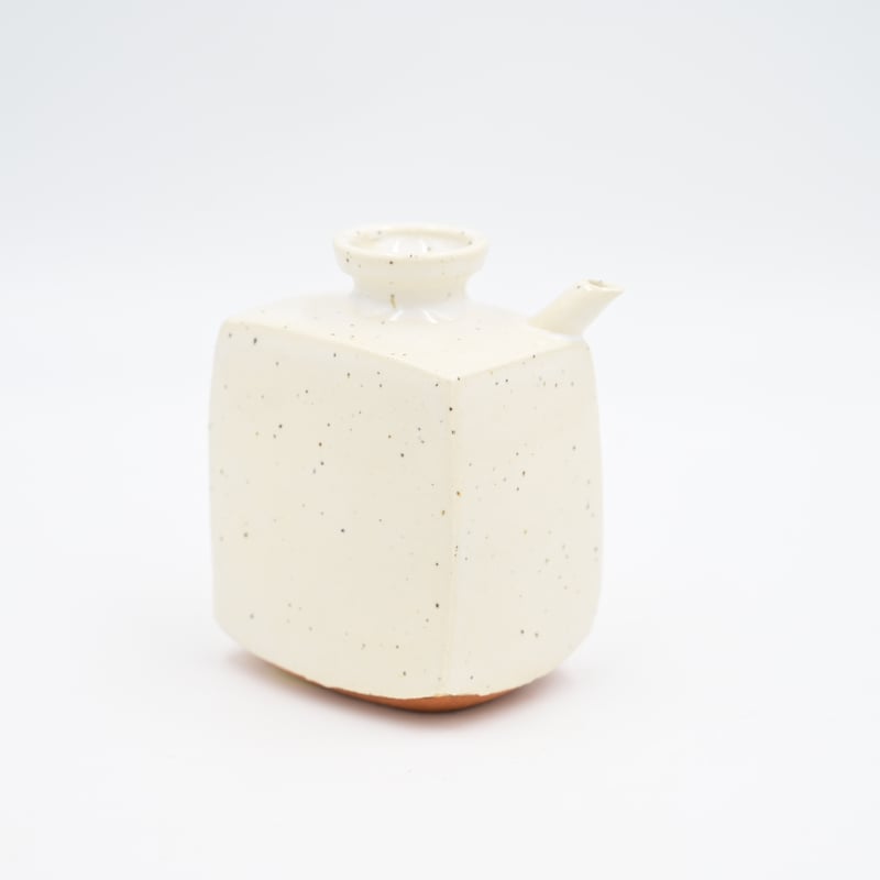 やちむん 琉球龍瓶　古い琉球 花瓶　ツボ 33cm 古作品】古琉球 沖縄 壺屋焼 やちむん 獣面 無銘 陶器製 抱瓶 三日月型