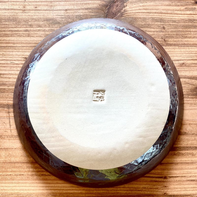 沖縄の陶器・やちむん】 眞正陶房 7寸皿 マカロン ターコイズ | 沖縄の