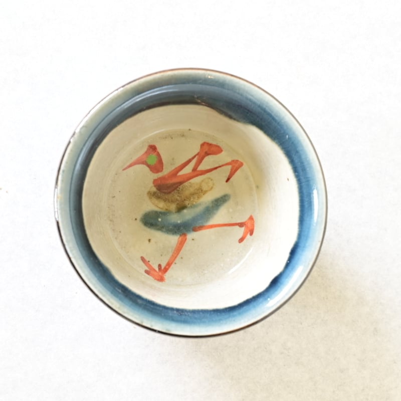 沖縄の器・やちむん・壺屋焼】 國場陶芸 赤絵 ぐい呑み b | 沖縄の