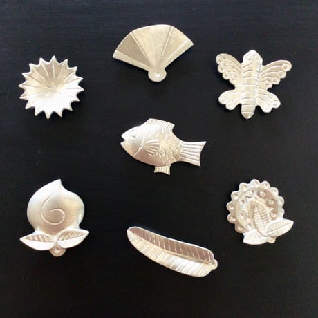 【沖縄の金細工・琉球錫器】 金細工まつ　純錫 琉球縁起物はしおき