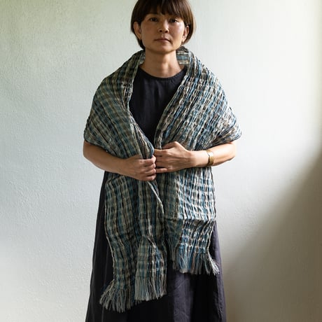 藍のいろいろストール