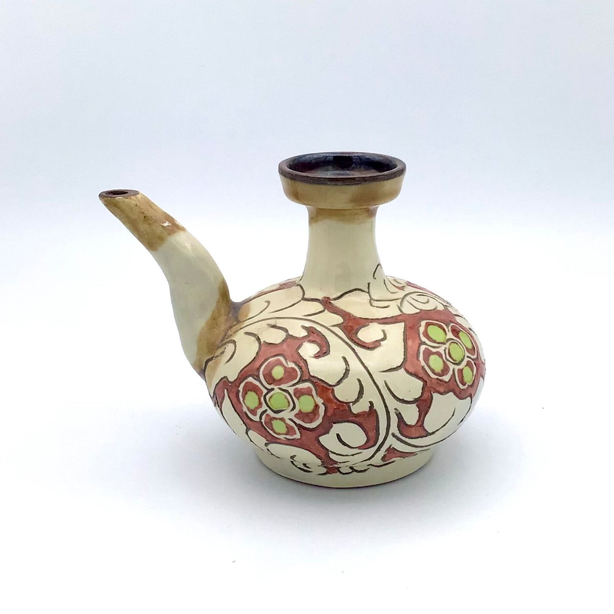 銅製　花生　筆入れ　江戸時代　金工　骨董　古美術 古美術骨董 真筆保証 額縁 立山 剣岳 遠望 佐伯 教通 富山県射水出身