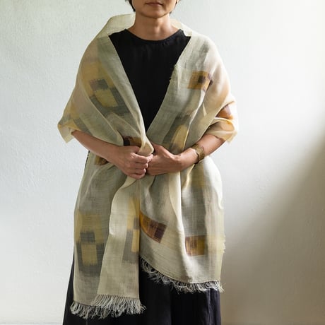 宮古麻織草木染めストール