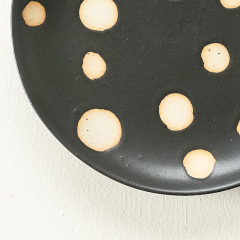 工房十鶴 蓋物 ドット柄 水玉模様 やちむん 工房十鶴 ( 沖縄 陶器