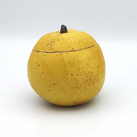 【沖縄の陶器・やちむん】　陶factory509　蓋つき小物入れ　梨