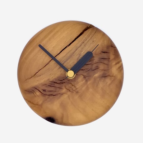 【沖縄の木漆工】　あさと木漆工房　壁掛け時計　小