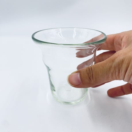 【沖縄の琉球ガラス】　白鴉再生硝子器製作所　くびれグラス　クリア