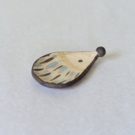 【沖縄の陶器・やちむん】　土の種　ハリネズミ　小皿