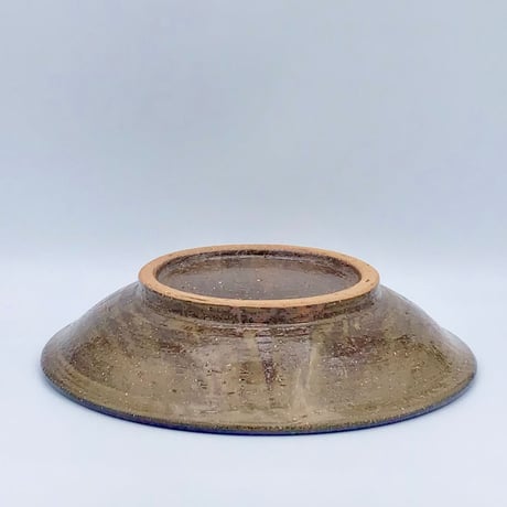 【沖縄の陶器・やちむん】　陶芸こまがた　8寸鉢　ネイビー