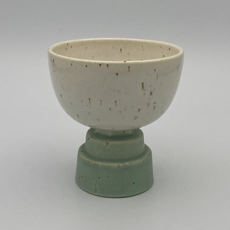 【沖縄の陶器・やちむん】　陶factory509 　高杯茶呑み　段　ミント