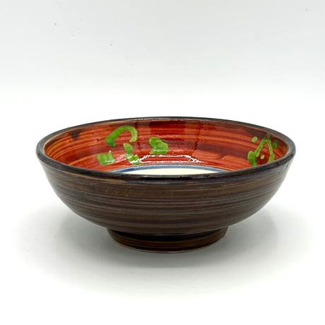 【沖縄の器・やちむん・壺屋焼】　國場陶芸　赤絵　5寸　平鉢　B