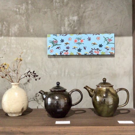 【沖縄の手染め紅型】　紅型工房べにきち　菖蒲に梅