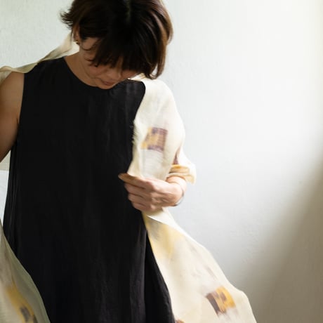 宮古麻織草木染めストール