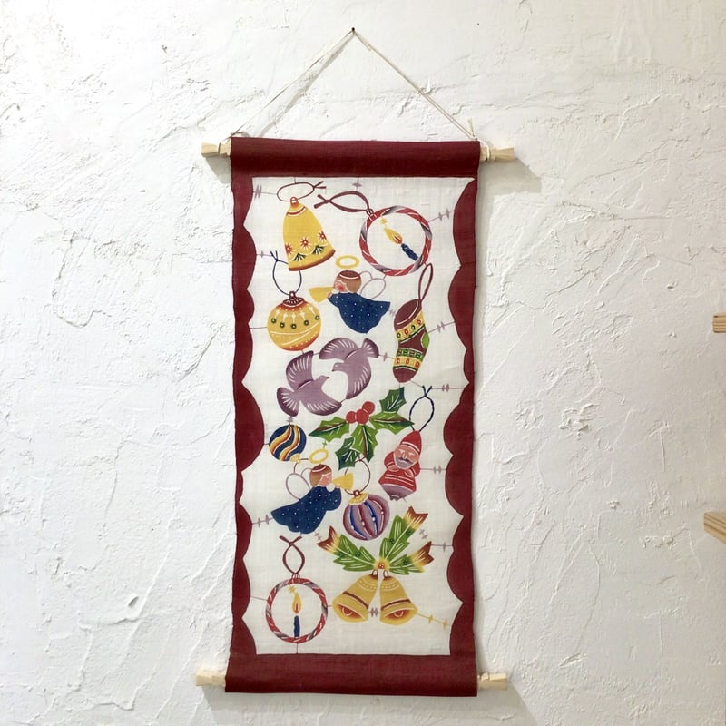 沖縄の手染め紅型】 紅型工房ひがしや タペストリー クリスマス | 沖縄