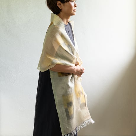 宮古麻織草木染めストール