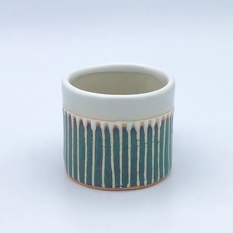 【沖縄の陶器・やちむん】　眞正陶房　マグカップ　マカロン　カーサグリーン