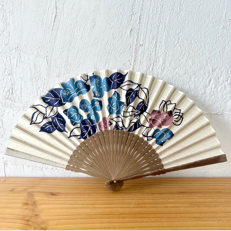 古布 両面染め 型染 藍染 上っ張り 紅花染め 団扇 MU-KY-6_1.jpg?v