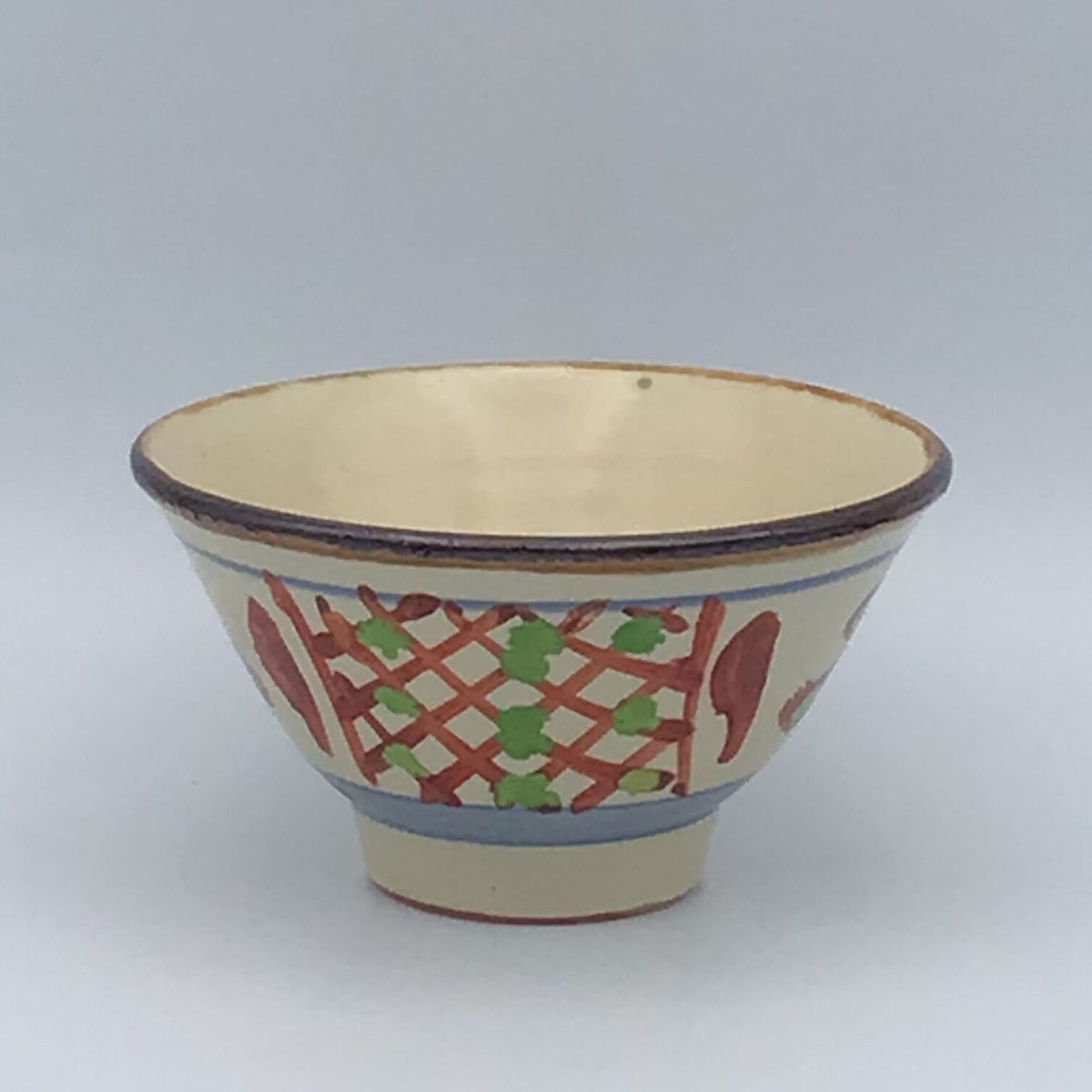 古琉球焼 茶碗 [マカイ]グレー 沖縄茶碗 直径約13.3cm 古美術