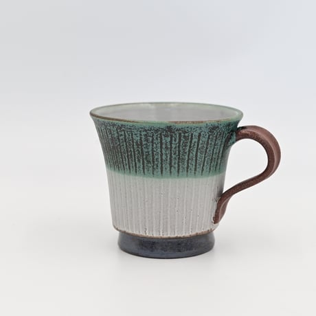 【沖縄の陶器・やちむん】　工房ことりの　しのぎコーヒーカップ